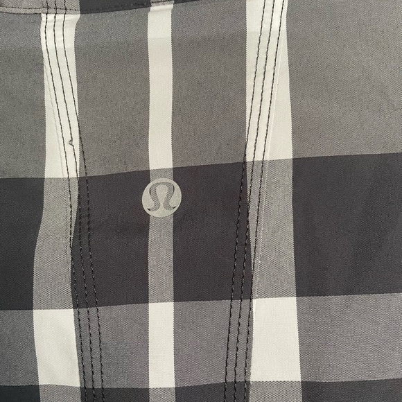 Lululemon Foxy Plaid Sidewalk Grey Fall Jacket. Sz12 - Picture 9 of 10